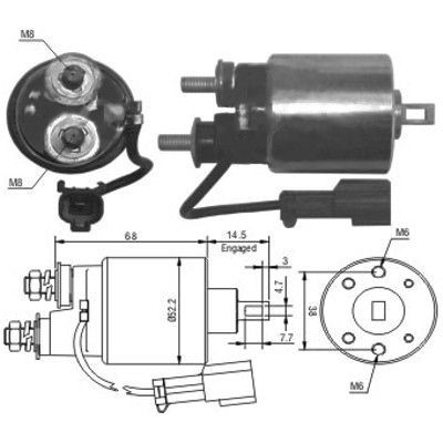 Magnetswitch, startmotor Meat & doria 46175 MEAT & DORIA