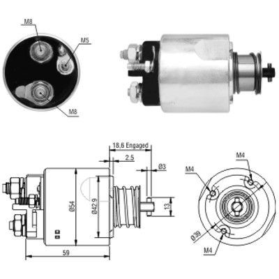 Magnetswitch, startmotor Meat & doria 46176 MEAT & DORIA