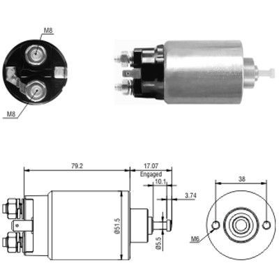 Magnetswitch, startmotor Meat & doria 46177 MEAT & DORIA