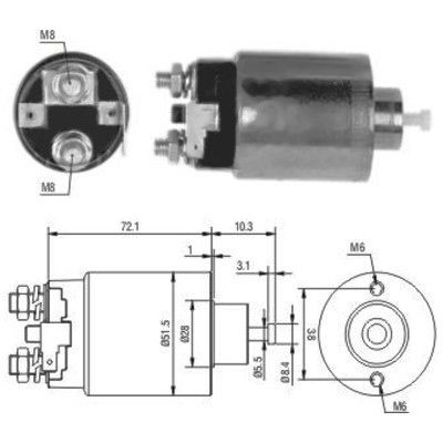 Magnetswitch, startmotor Meat & doria 46179 MEAT & DORIA