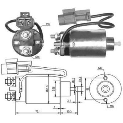 Magnetswitch, startmotor Meat & doria 46180 MEAT & DORIA