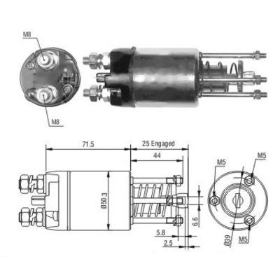 Magnetswitch, startmotor Meat & doria 46188 MEAT & DORIA