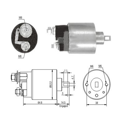 Magnetswitch, startmotor Meat & doria 46235 MEAT & DORIA