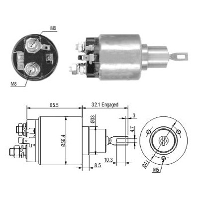 Magnetswitch, startmotor Meat & doria 46243 MEAT & DORIA