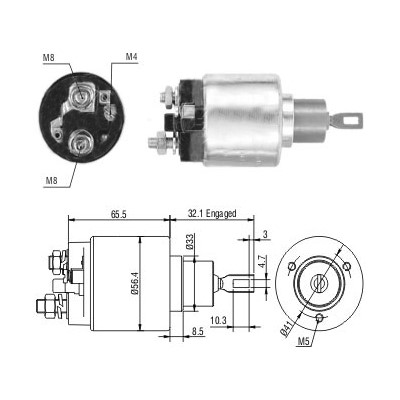 Magnetswitch, startmotor Meat & doria 46244 MEAT & DORIA