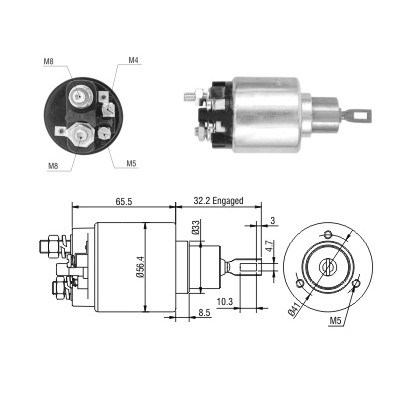 Magnetswitch, startmotor Meat & doria 46258 MEAT & DORIA