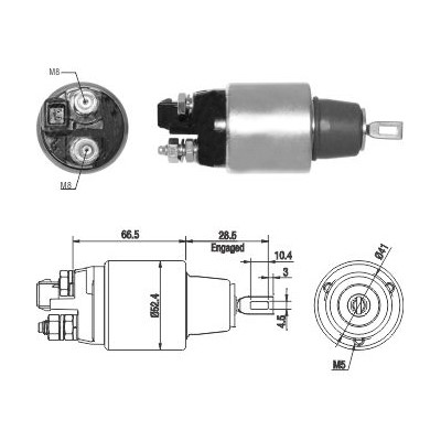 Magnetswitch, startmotor Meat & doria 46265 MEAT & DORIA