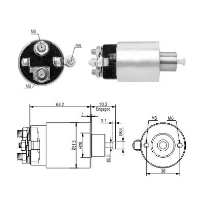 Magnetswitch, startmotor Meat & doria 46280 MEAT & DORIA