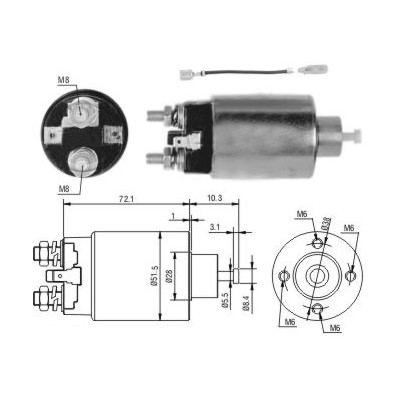 Magnetswitch, startmotor Meat & doria 46282 MEAT & DORIA