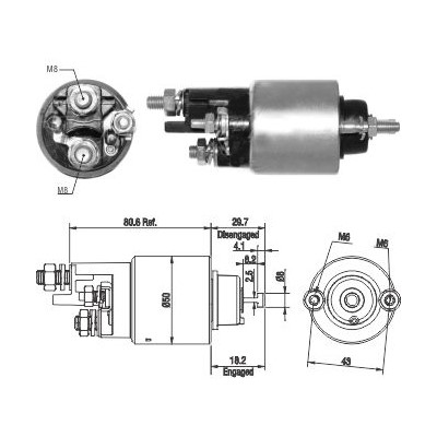 Magnetswitch, startmotor Meat & doria 46283 MEAT & DORIA
