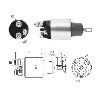 Magnetswitch, startmotor Meat & doria 46286 MEAT & DORIA
