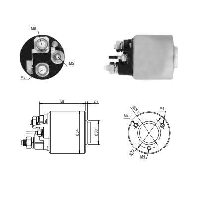Magnetswitch, startmotor Meat & doria 46288 MEAT & DORIA