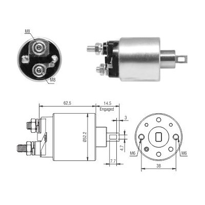 Magnetswitch, startmotor Meat & doria 46292 MEAT & DORIA
