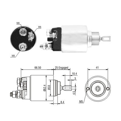 Magnetswitch, startmotor Meat & doria 46293 MEAT & DORIA