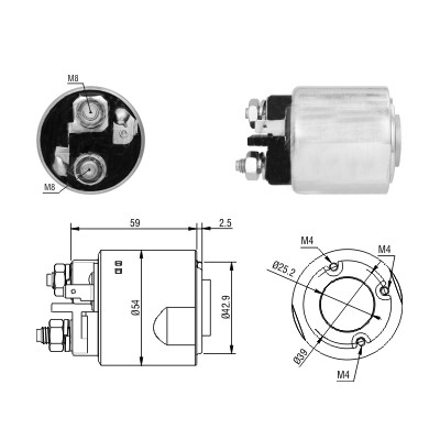 Magnetswitch, startmotor Meat & doria 46295 MEAT & DORIA