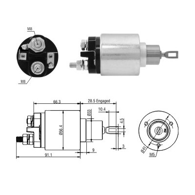Magnetswitch, startmotor Meat & doria 46303 MEAT & DORIA