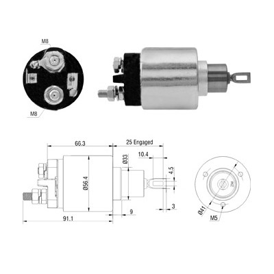 Magnetswitch, startmotor Meat & doria 46306 MEAT & DORIA