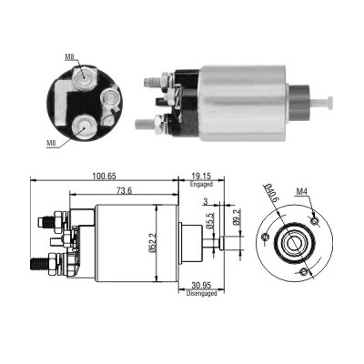 Magnetswitch, startmotor Meat & doria 46307 MEAT & DORIA