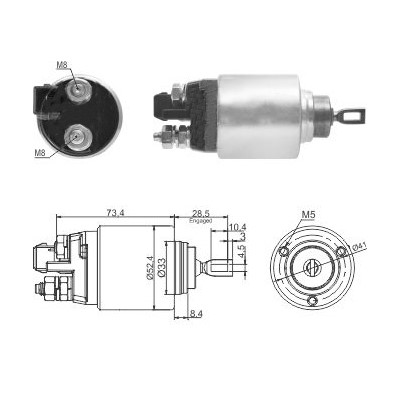 Magnetswitch, startmotor Meat & doria 46309 MEAT & DORIA