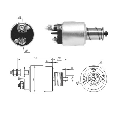 Magnetswitch, startmotor Meat & doria 46311 MEAT & DORIA
