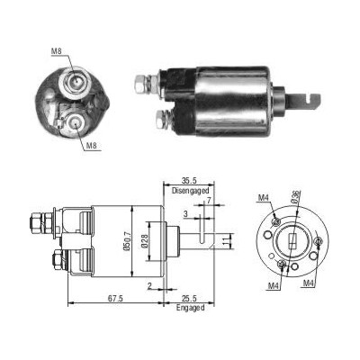 Magnetswitch, startmotor Meat & doria 46316 MEAT & DORIA