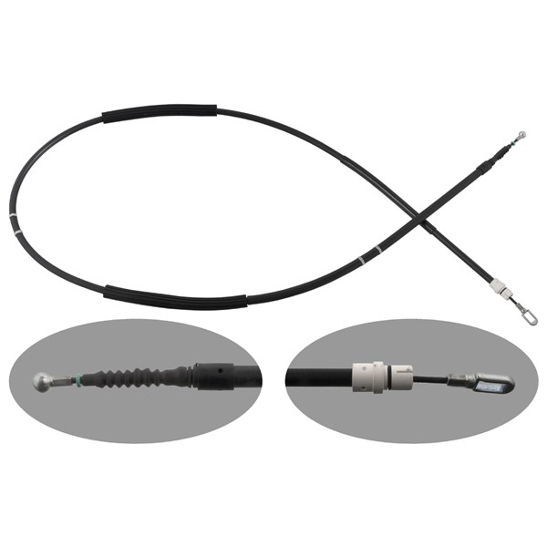Vajer, parkeringsbroms, Höger bak Febi bilstein 100563 FEBI BILSTEIN