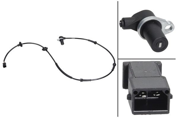ABS-givare, Sensor, hjulvarvtal, Bakaxel höger, Bakaxel vänster ABS-givare, Sensor, hjulvarvtal, Bakaxel höger, Bakaxel vänster