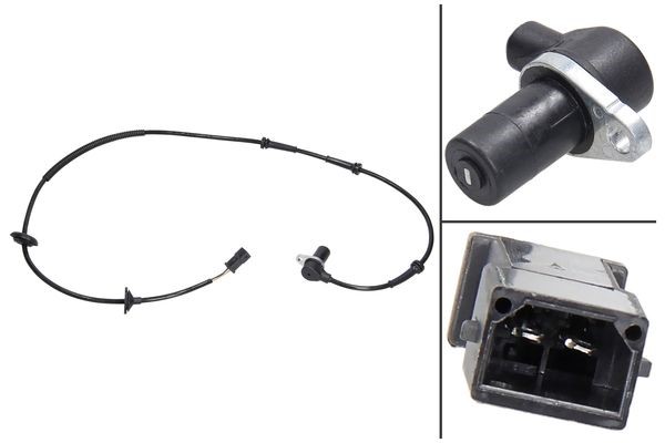ABS-givare, Sensor, hjulvarvtal, Bakaxel, båda sidor, Bakaxel hög