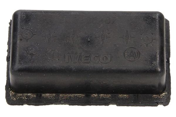 Genomslagsgummi, stötdämpare, Framaxel, Tvåsidig, Nedre