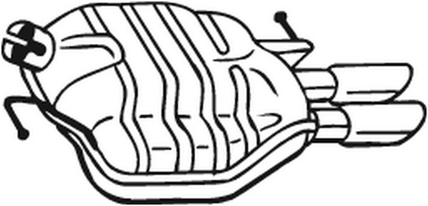 Bakre ljuddämpare Bosal 105-031 BOSAL