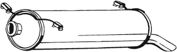 Bakre ljuddämpare Bosal 135-657 BOSAL