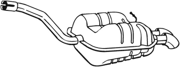Bakre ljuddämpare Bosal 233-187 BOSAL