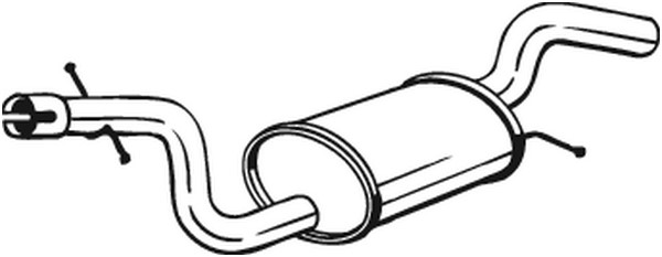 Mittenljuddämpare Bosal 233-719 BOSAL