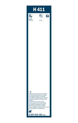 Torkarblad, Bak Bosch Bak 3 397 015 105 BOSCH Torkarblad, Bak Bosch Bak 3 397 015 105 BOSCH