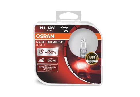 Halogenlampa OSRAM NIGHT BREAKER SILVER H1 P14,5s OSRAM