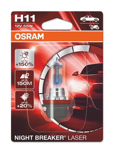 Halogenlampa OSRAM NIGHT break LASER next gen H1 P14,5s Osram 641 OSRAM