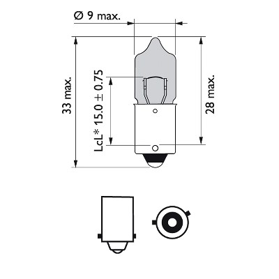 Glödlampa PHILIPS WhiteVision ultra H6W BAX9s, Bak, Fram eller ba