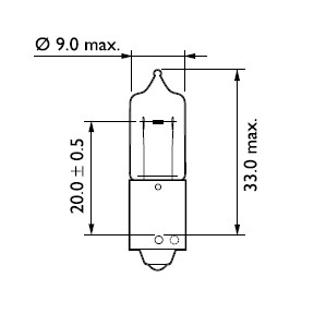 Glödlampa PHILIPS Hy21w BAW9s, Fram, Bak