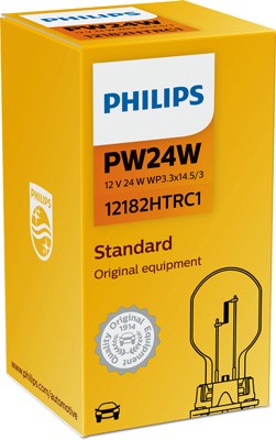 Glödlampa PHILIPS PW24W WP3,3x14,5/3, Fram