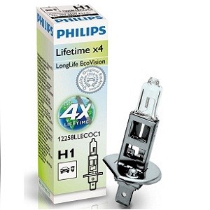 Halogenlampa PHILIPS LongLife EcoVision H1 P14,5s