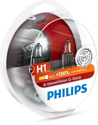 Halogenlampa PHILIPS X-tremeVision G-force H1 P14,5s Philips 1225