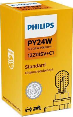 Glödlampa PHILIPS SilverVision PY24W PG20/4, Fram Philips 12274SV