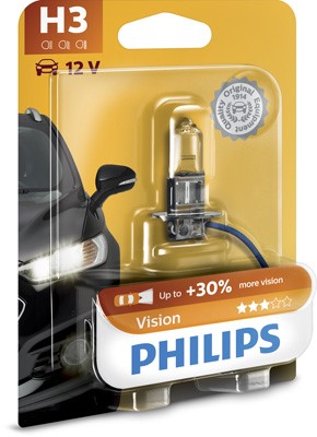 Halogenlampa PHILIPS Vision H3 PK22s 12V Philips 12336PRB1