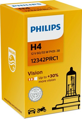 Halogenlampa  PHILIPS Vision H4 P43t-38 12V Philips 12342PRC1