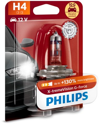 Halogenlampa  PHILIPS X-tremeVision G-force H4 P43t-38 Philips 12