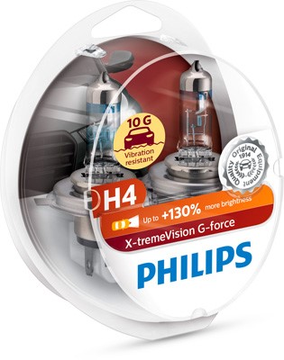 Halogenlampa  PHILIPS X-tremeVision G-force H4 P43t-38 Philips 12