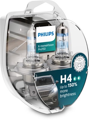 Halogenlampa  PHILIPS X-tremeVision Pro150 H4 P43t-38 Philips 123