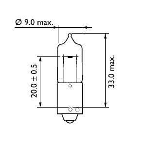 Glödlampa PHILIPS H21W BAY9s, Fram, Bak, Fram eller bak