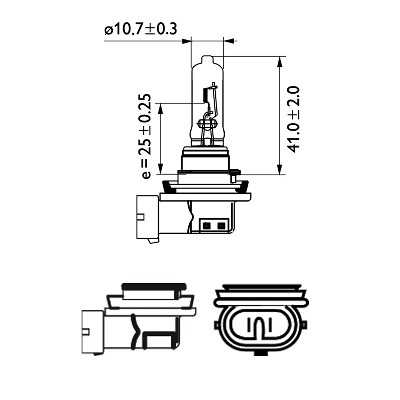Halogenlampa PHILIPS Vision H9 PGJ19-5 12V Philips 12361C1