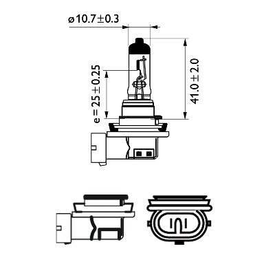 Halogenlampa PHILIPS LongLife EcoVision H11 PGJ19-2 Philips 12362